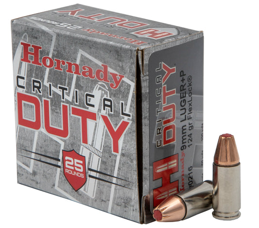 HORNADY CRITICAL DUTY 9MM +P 124GR FLX